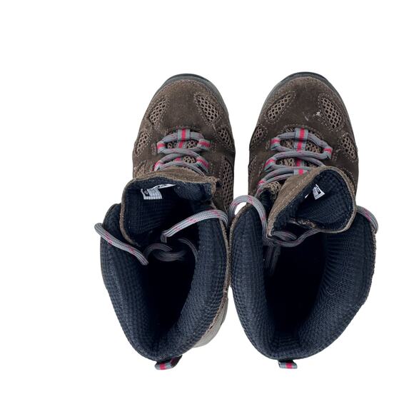 Vasque Breeze Hiking Boots Youth 4 Brown Suede UltraDry Waterproof Elastic Laces - Picture 5 of 10